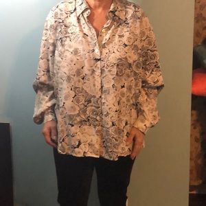 Rose pattern blouse